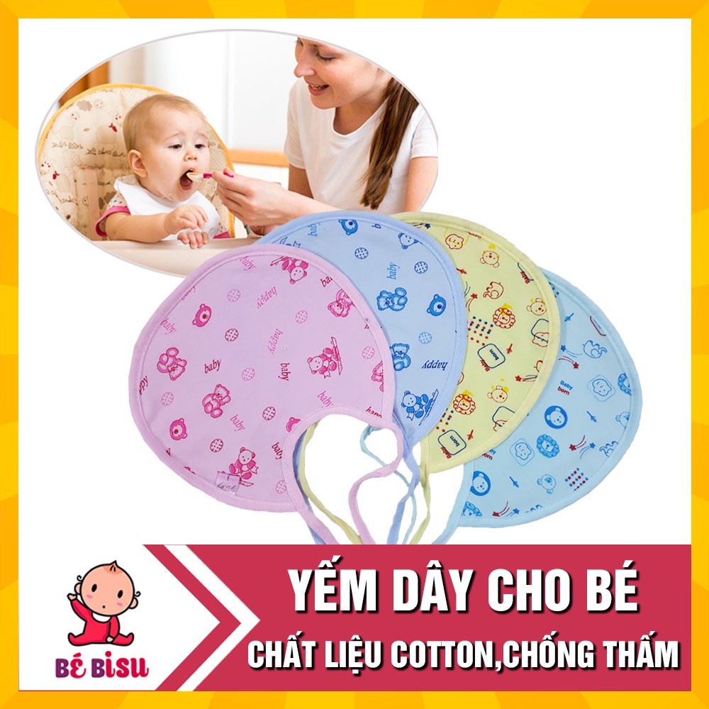 Yếm dây sơ sinh 2 lớp cho bé