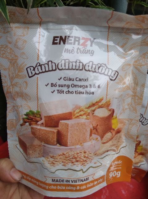 BÁNH DINH DƯỠNG ENERZY MÈ TRẮNG GÓI 90G 6 CHIẾC