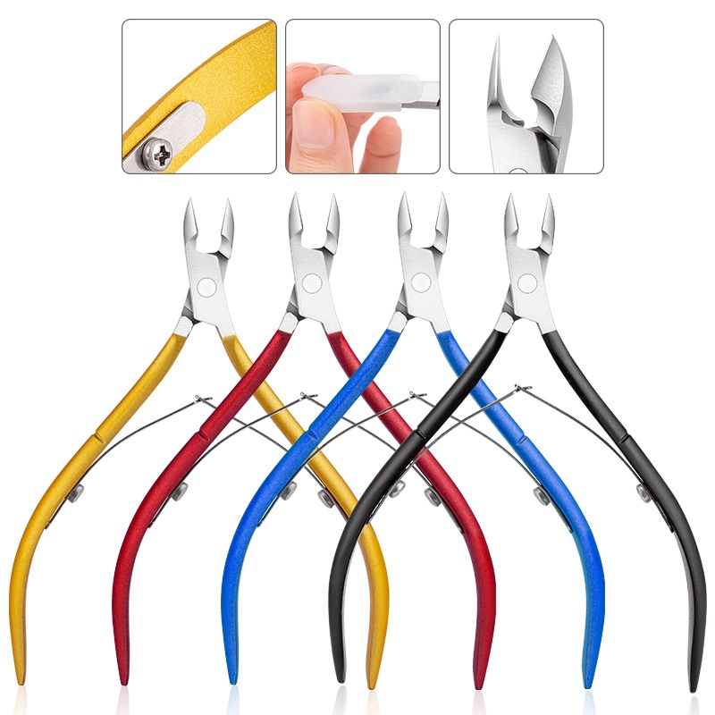 Kềm cắt da chết móng tay LUSLUKING màu cầu vồng