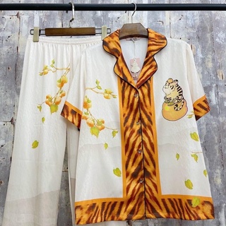 bộ pijama lụa  xước cao cấp Quảng Châu DONAN