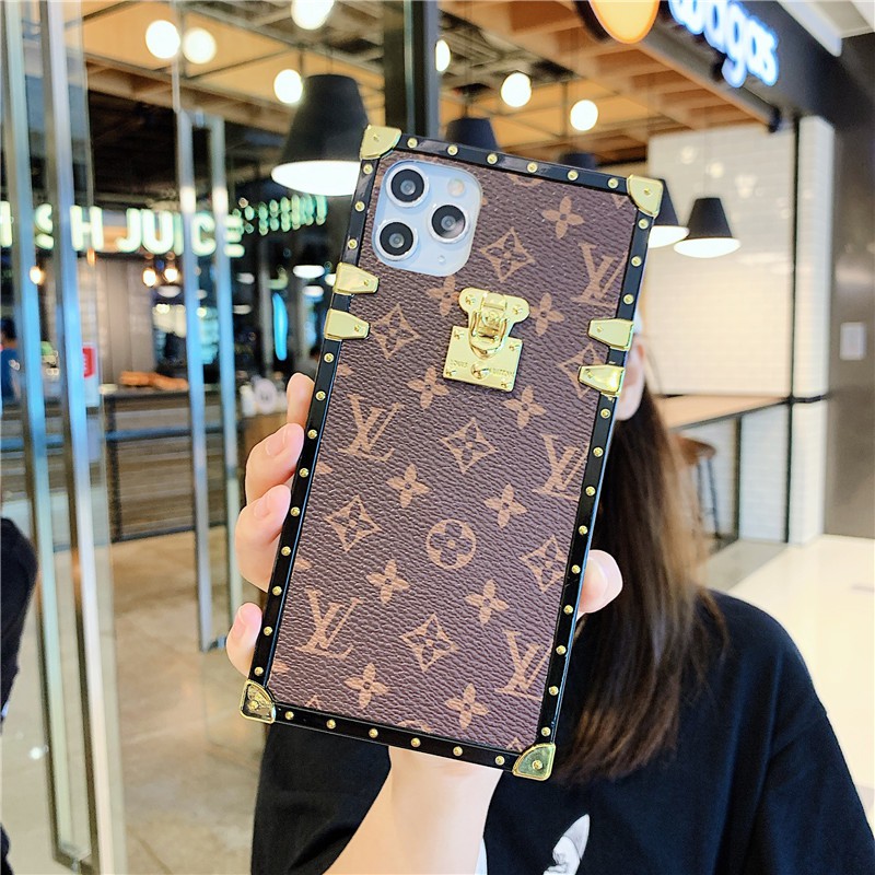 Ốp điện thoại da hình vuông in logo LV cho SAMSUNG M20 M30 A40S A10S A20S S20 S20PLUS S11E S11 S11PLUS S20ULTRA