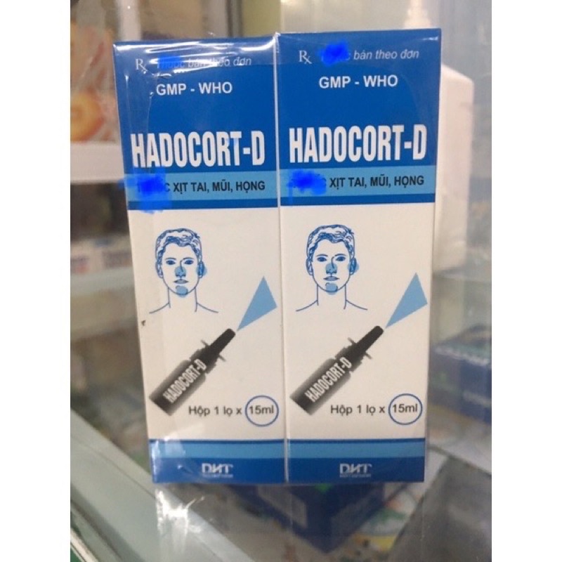 HADOCORT-D Xịt tai mũi họng