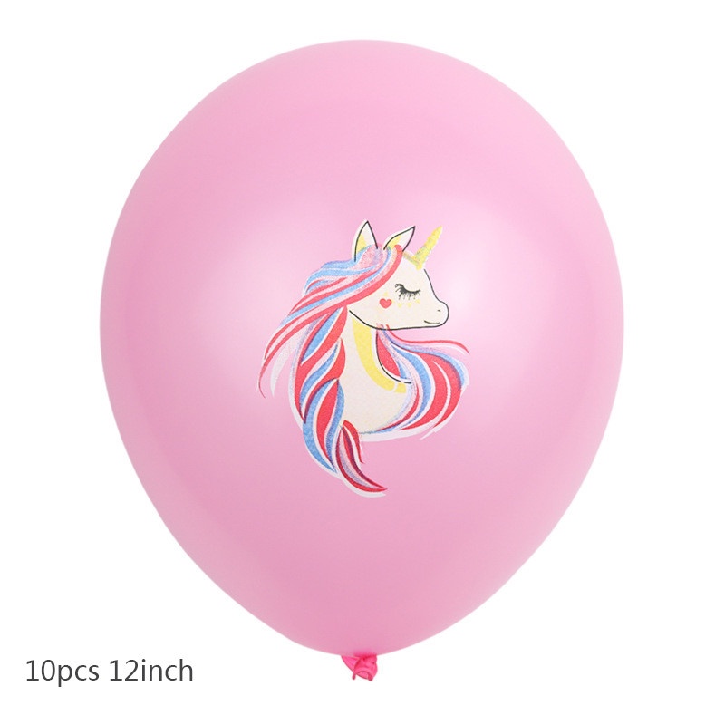 Set 5 Bong Bóng Hình Kỳ Lân Hoạt Hình Trang Trí Tiệc Sinh Nhật Cho Bé