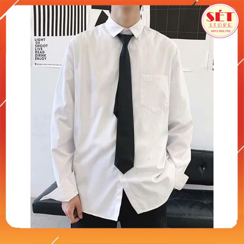 [QUÀ TẶNG 1C KHẨU TRANG] Áo sơ mi Nam nữ màu trắng,dáng ôm SIÊU ĐẸP 💥SM130 -Setstore | BigBuy360 - bigbuy360.vn