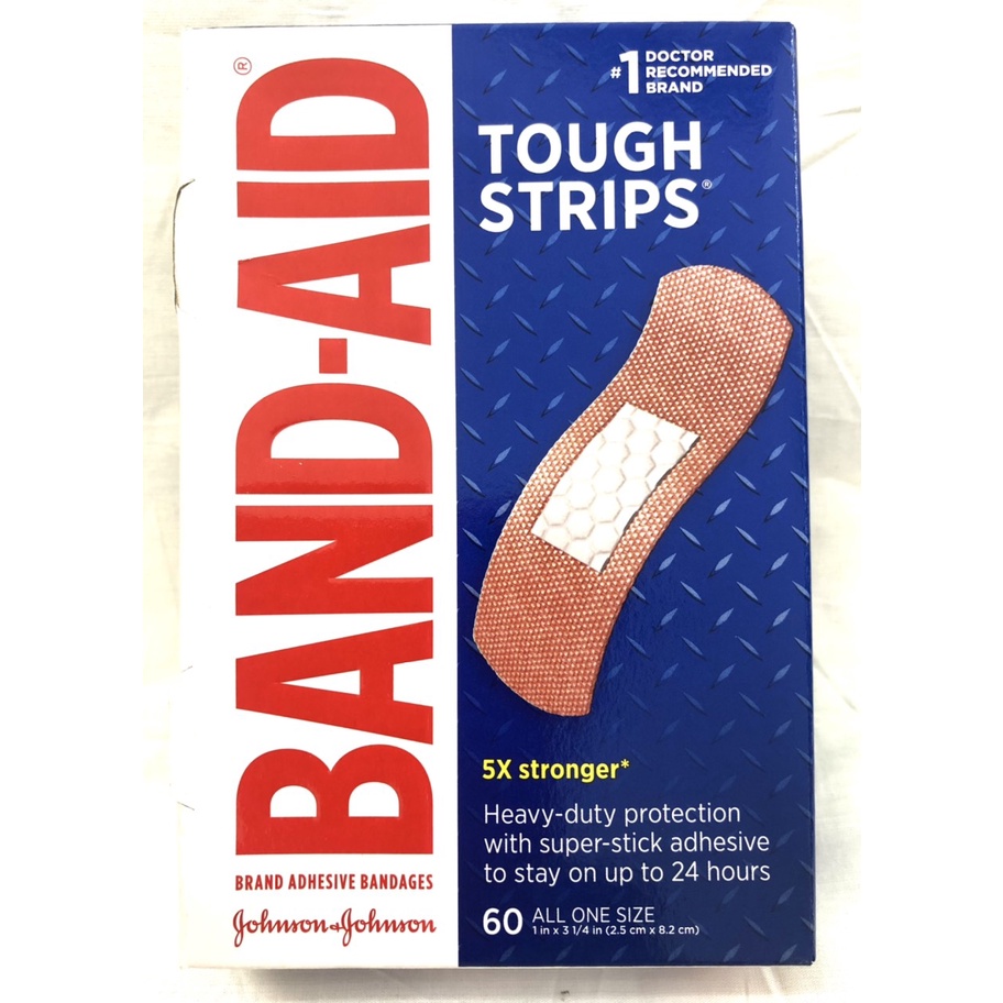 BĂNG CÁ NHÂN BAND-AID TOUGH STRIPS Siêu dính - 60 M