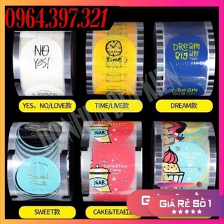 SỈ  BÁN CHẠY NHẤT Cuộn màng keo nhựa, nilon, giấy bóng dán đậy, dập, ép nắp miệng ly cốc An Việt - CÓ HÌNH