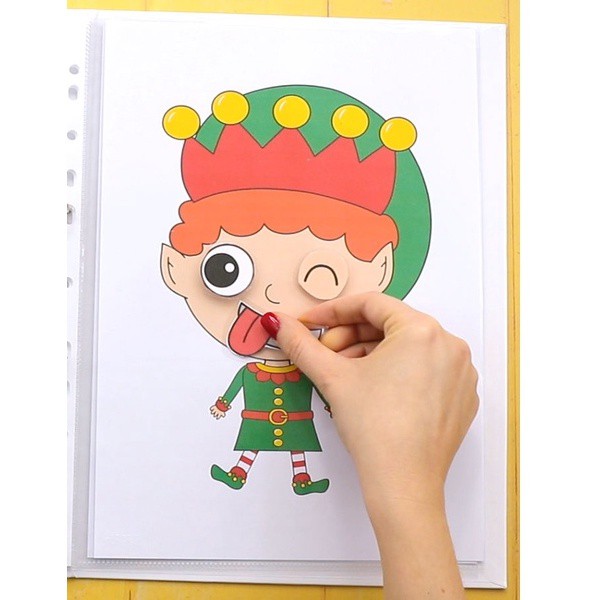 Bộ học liệu bóc dán Montessori Giáng sinh Christmas cho bé - Đồ chơi giáo dục sớm Montessori J32