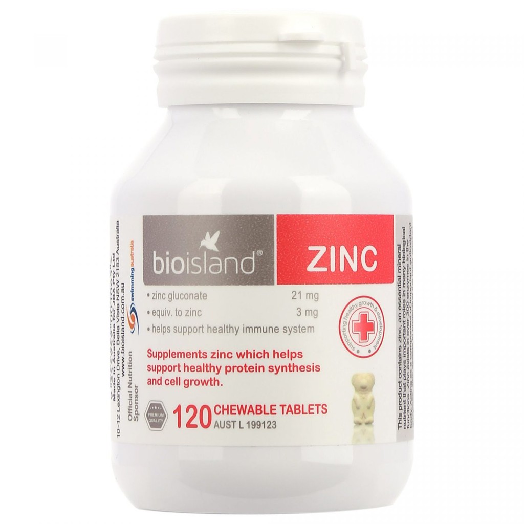 Kẽm Bio Island Zinc Cho Bé 120 Viên