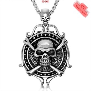 Dây chuyền mặt đầu lâu xương chéo unisex hiphop
