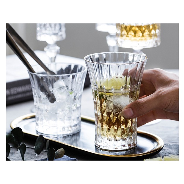 Goblet Glass - Ly Khứa Cạnh - Ly Thủy Tinh