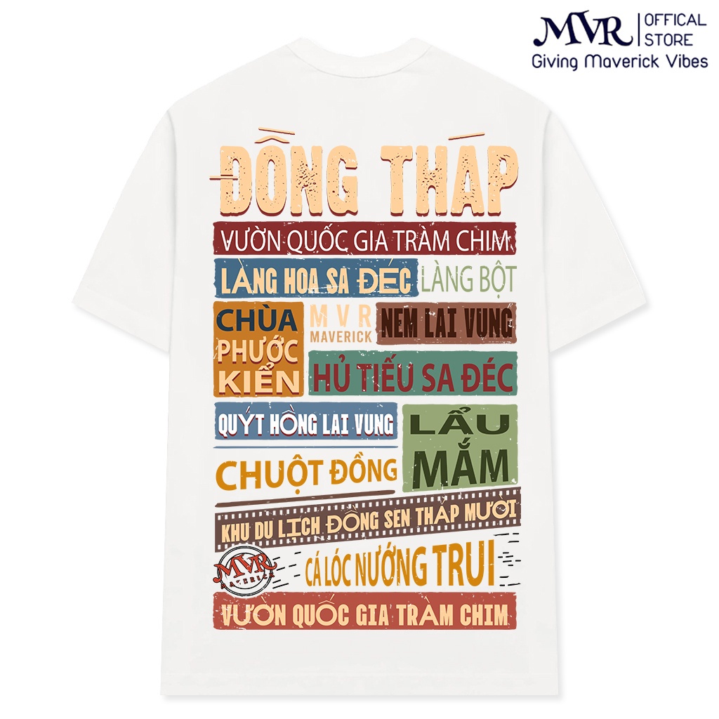 Áo thun Đồng Tháp - in 2 mặt Unisex phông rộng tay lỡ cotton ao cặp gia đình du lịch fact UNDER MVR BB4170
