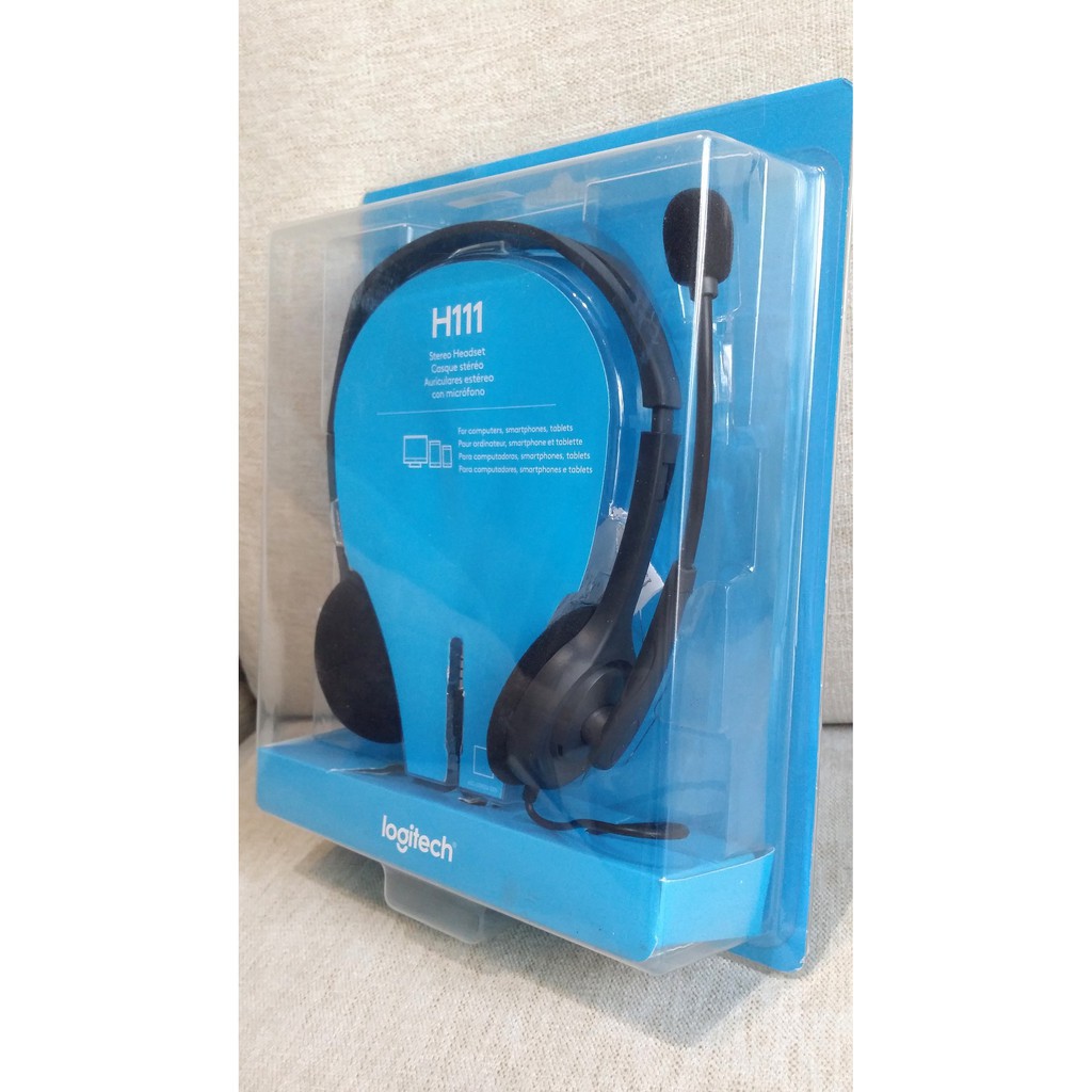 Tai nghe Logitech H111 STEREO HEADSET - 1 Giắc cắm - Bảo hành 12 tháng