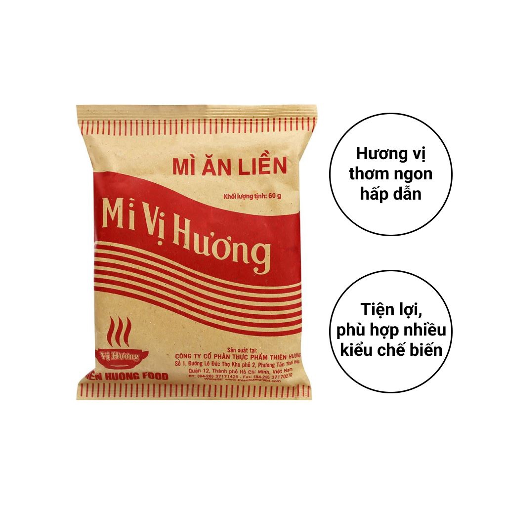 Thùng 30 gói Mì Vị Hương giấy vàng