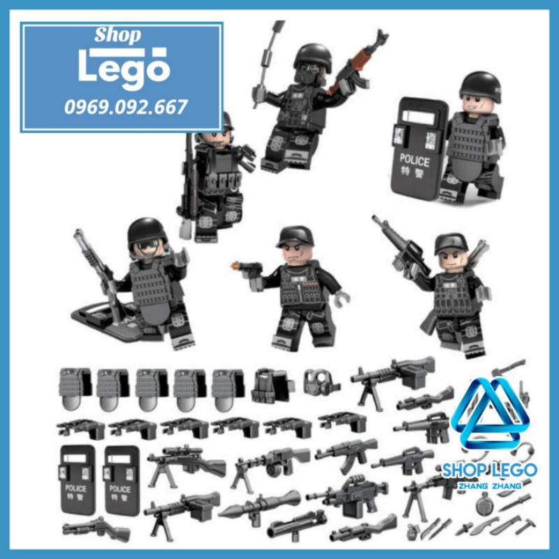 Xếp hình đặc nhiệm Swat phản ứng nhanh Lego Minifigures Dilong D8006