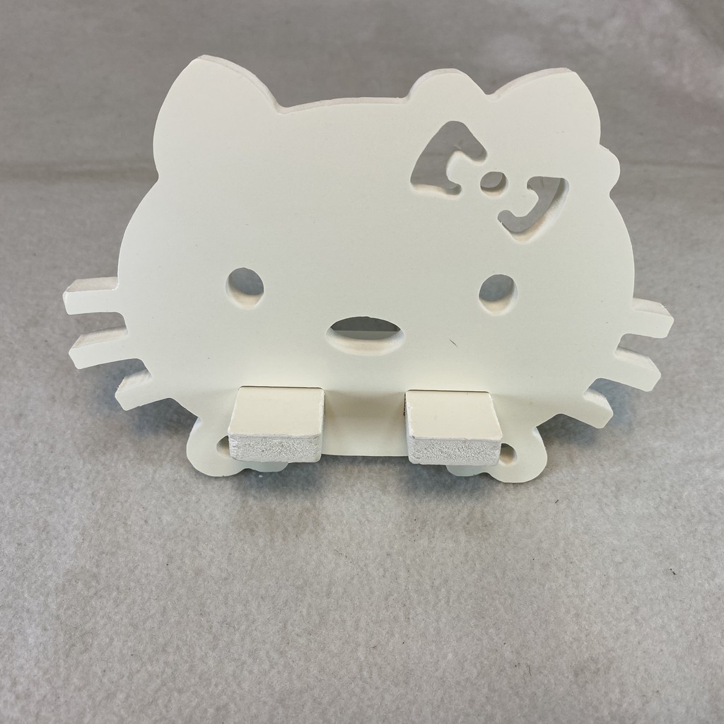 Kệ để điện thoại bằng gỗ CNC cao cấp hình mèo Kitty,hàng chuẩn Phuzinshop