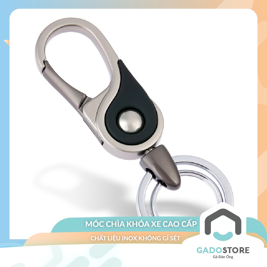 Móc khoá xe inox Proud Horse cao cấp có chốt đeo khóa quần K073