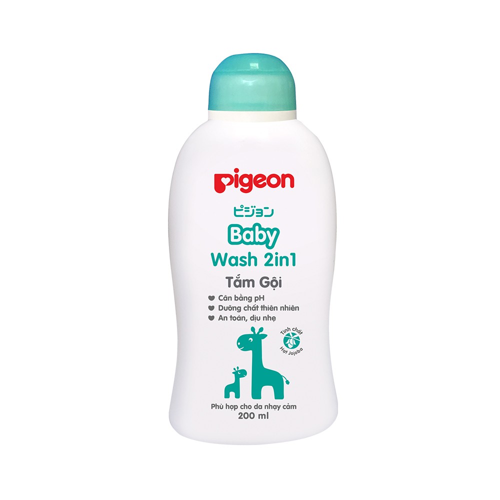 Tắm gội dịu nhẹ Pigeon 200ml 2in1 ( có tem chống giả)