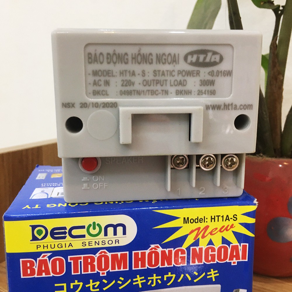 [CHUẨN DECOM] Báo động chống trộm hồng ngoại HT1A-S 3 nút chỉnh - Phiên bản 2021 chỉnh ngày đêm (BH 1 NĂM)