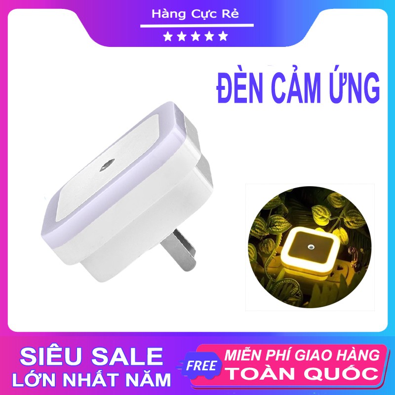 Đèn ngủ cảm biến, tự động sáng trong đêm-Đèn led Light Night hình vuông, trang trí cầu thang, phòng ngủ-Shop Hàng Cực Rẻ