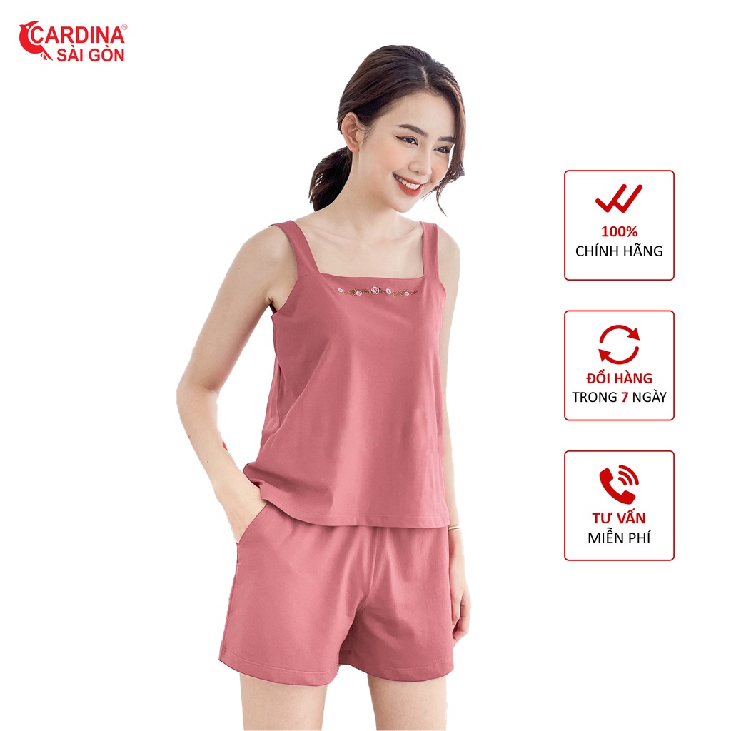 Đồ Bộ Mặc Nhà Nữ Sexy 2 Dây Dễ Thương Chất Cotton Tôn Dáng 𝐂𝐀𝐑𝐃𝐈𝐍𝐀 𝑺𝒂̀𝒊 𝑮𝒐̀𝒏 Cho Bạn Thêm Tự Tin Gợi Cảm Mã 1CF19
