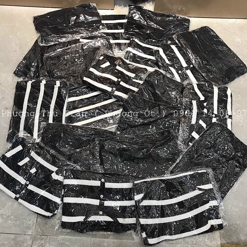 Set Váy Len kèm áo Khoác Cardigan kẻ Ngang
