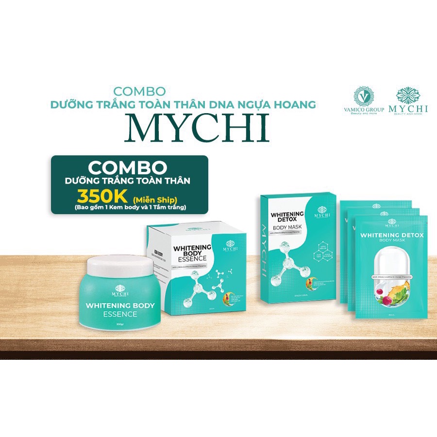 Combo trắng da toàn thân Mychi từ tế bào gốc, bật tone trắng mịn, cấp ẩm, chống nắng, trắng nhanh sau 7 ngày