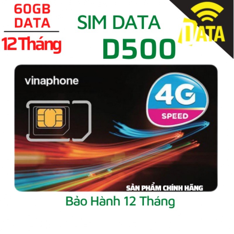 SIM D500 ( Miễn phí 1 năm vào mạng 4G Tốc Độ Cao )Có Video kèm test Tốc Độ Cao , Bảo Hành 12 Tháng