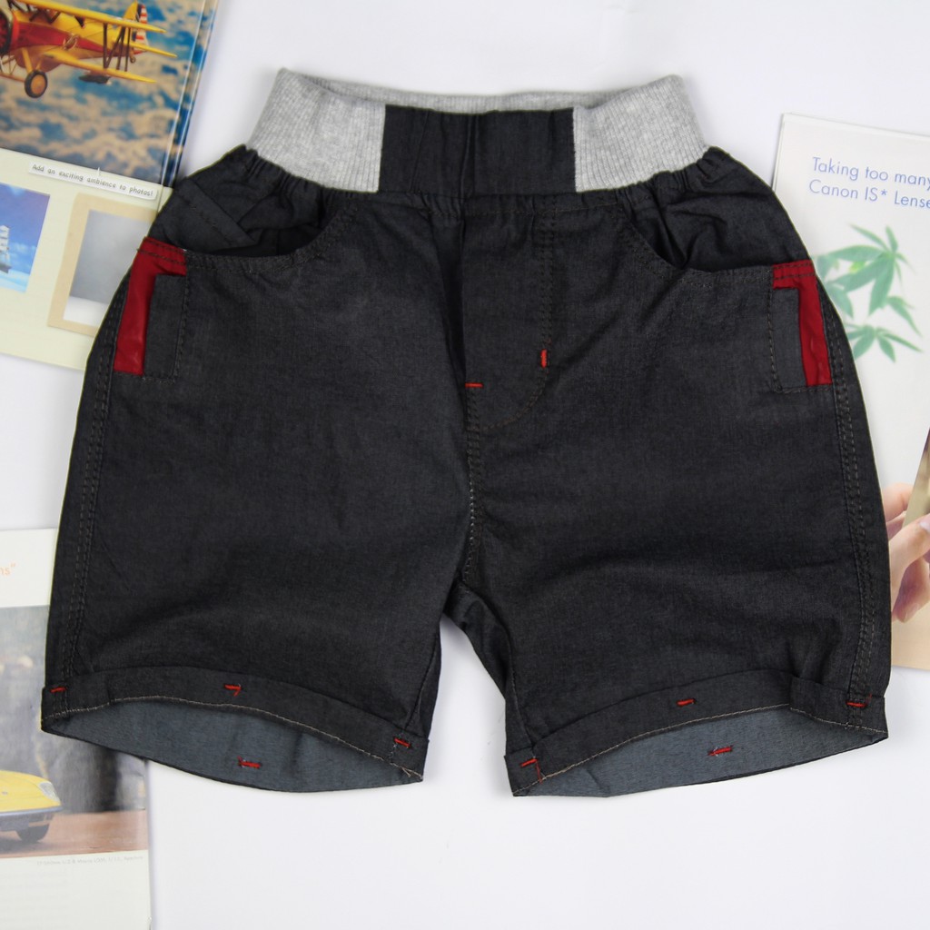 QUẦN SHORT KAKI LƯNG THUN BÉ TRAI 8-25 KÝ