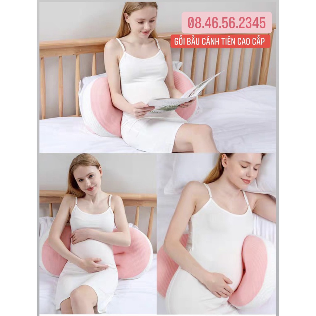 Gối cánh tiên bà bầu, gối kê bụng cho bà bầu giảm đau lưng - Baby and me