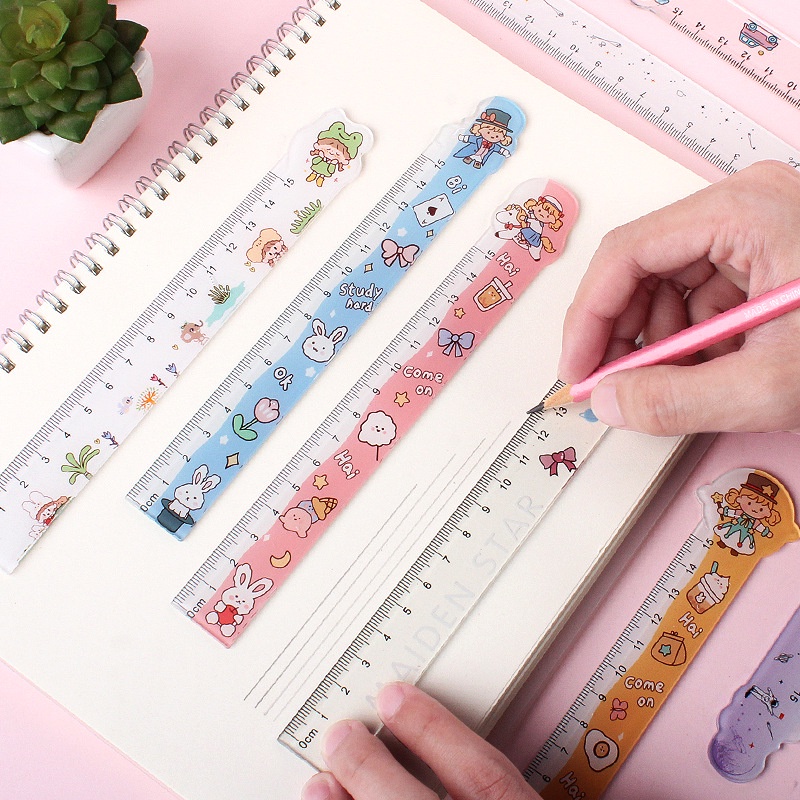 Thước Kẻ Nhựa Hoạt Hình Dễ Thương Cho Bé Yêu - Giao Ngẫu Nhiên