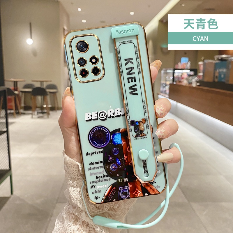 Ốp Lưng Có Dây Đeo Cổ Tay Cho Xiaomi Redmi 9 9A Note 7 8 9 10 11 Pro POCO F3