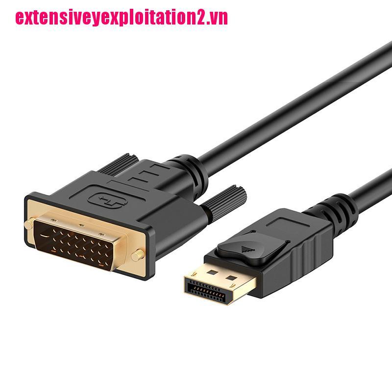 Set 2 Dây Cáp Chuyển Đổi 6 Feet 1.8m Dp Sang Dvi-D Hd 1080p Chuyên Dụng