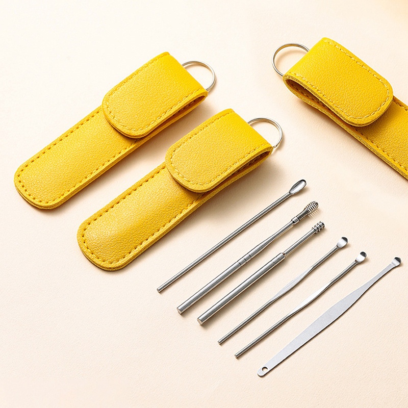 Set 6 Dụng Cụ Chuyên Dụng Cho Vệ Sinh Tai Bằng Thép Không Gỉ