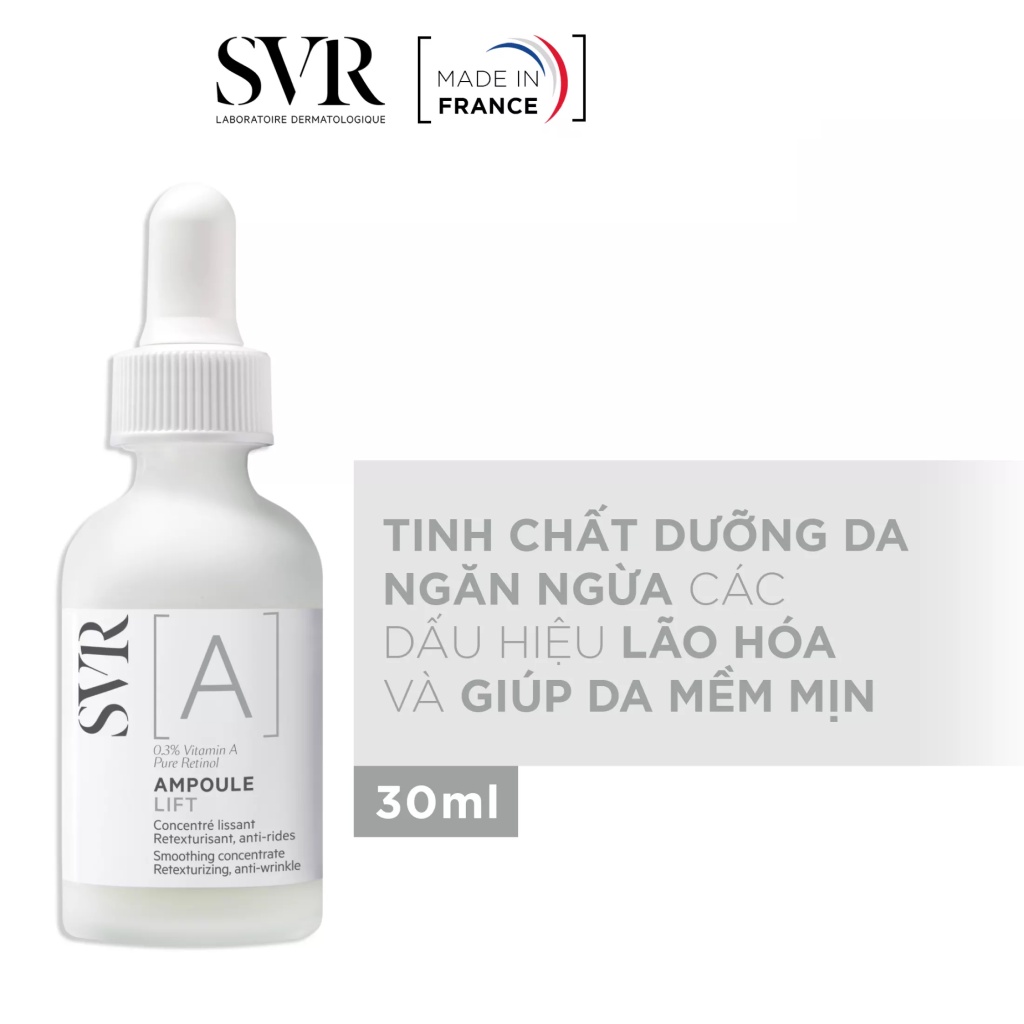RETINOID Serum SVR  0.3% Retinol Ampoule Lift Tinh chất làm mềm mịn da, ngừa lão hóa 30ml