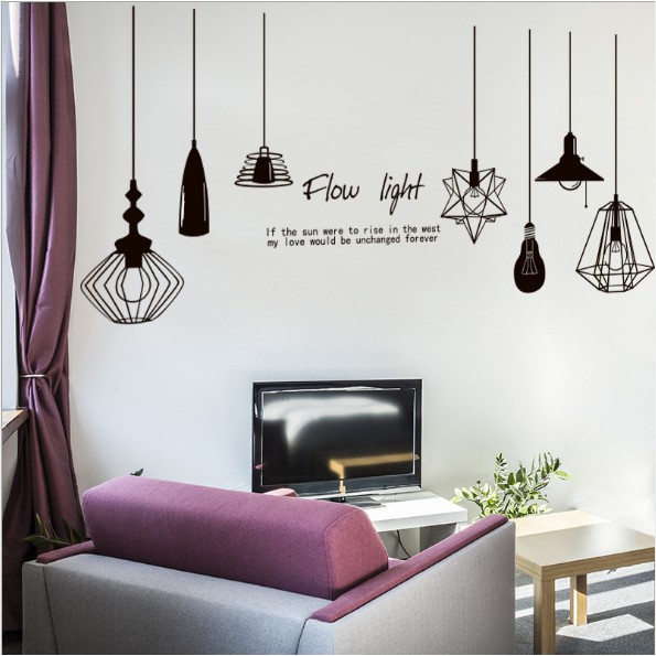 Decal trang trí tường - Dây Treo Đèn nhiều kiểu