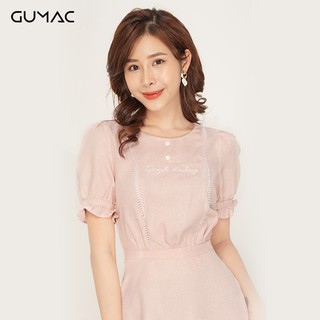 Đầm eo nhún đăng ten GUMAC DA960