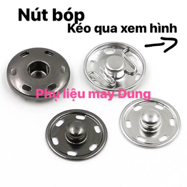 Nút bóp may bằng tay gắn phụ kiện, quần áo