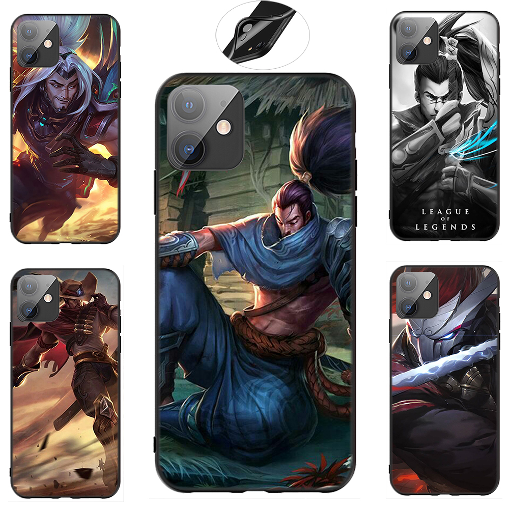 Ốp điện thoại mềm in hình Yasuo League of Legends 55SF thích hợp cho iPhone XR X Xs Max 7 8 6s 6 Plus 5 5s SE 2020