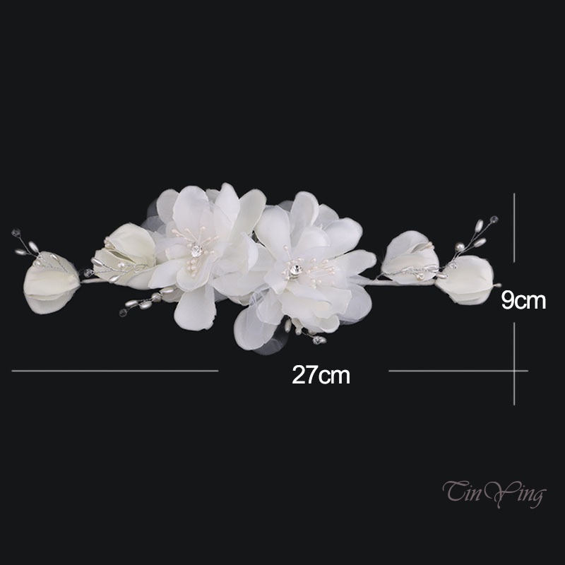 Vòng hoa đội đầu GETNOIVAS đính ngọc trai xinh xắn cho cô dâu