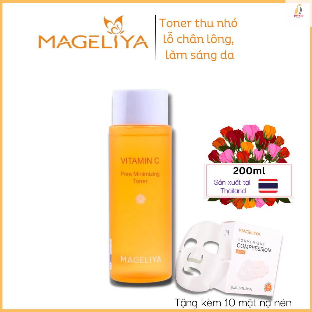 Nước hoa hồng Mageliya Vitamin C Pore Minimizing Toner se khít lỗ chân lông, dưỡng ẩm, ngừa mụn Thái Lan 200ml