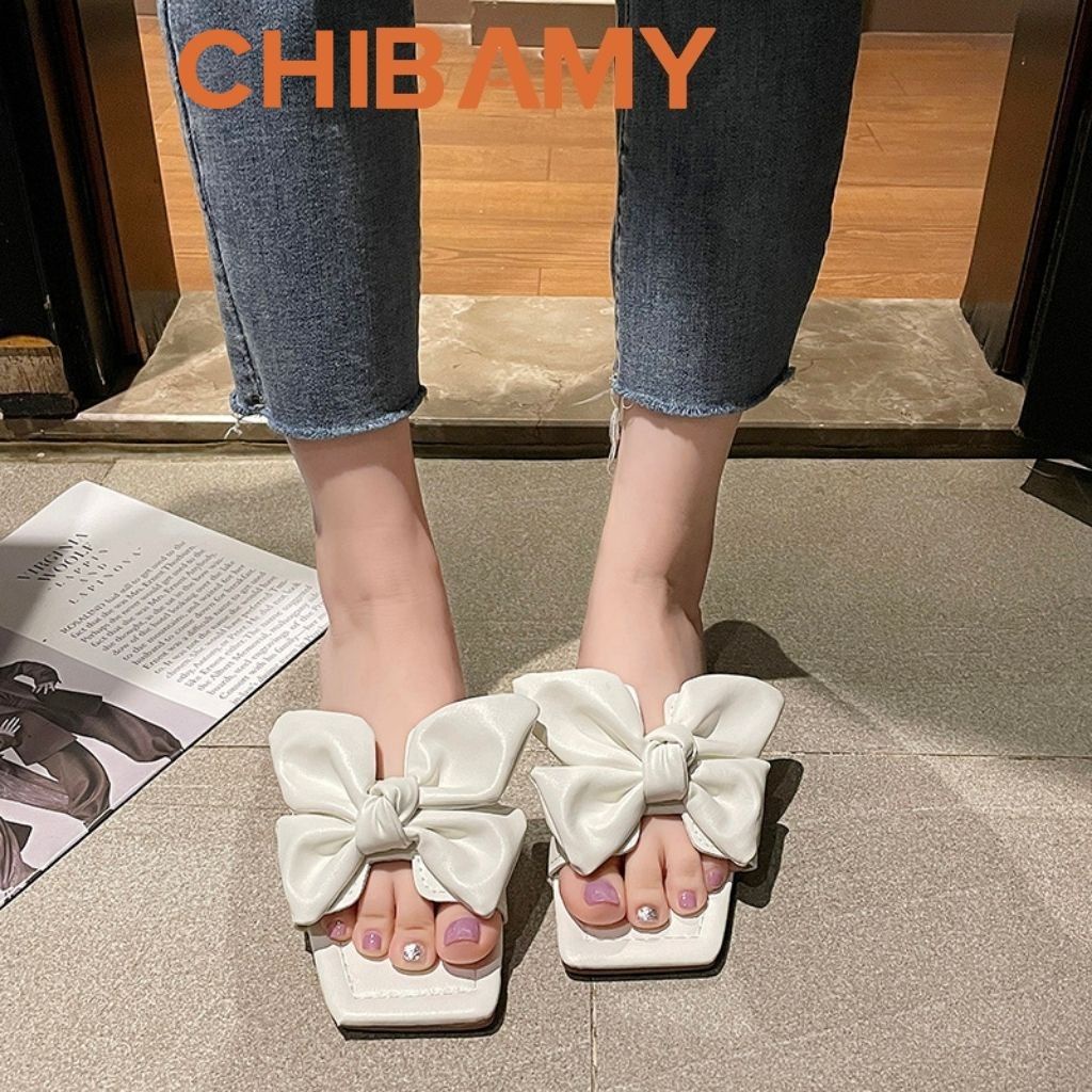 Dép Thời Trang Nữ Thắt Nơ Tiểu Thư phong cách tiểu thư đi biển, đi chơi - ChiBamy Shoes