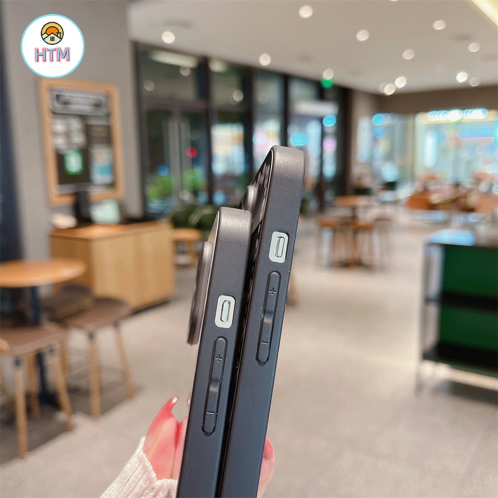 Ốp Điện Thoại Mặt Kính Viền Vuông Đính Ngọc Trai Sang Trọng Cho iPhone 13 12 11 Pro Max Promax XS Max