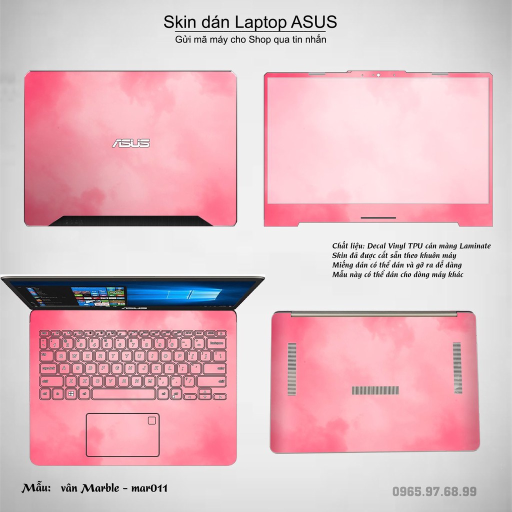 Skin dán Laptop Asus in hình vân Marble nhiều mẫu 2 (inbox mã máy cho Shop)