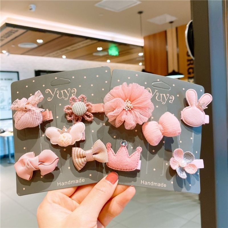 Vỉ 5 kẹp tóc siêu xinh cho bé gái(nhiều mẫu)