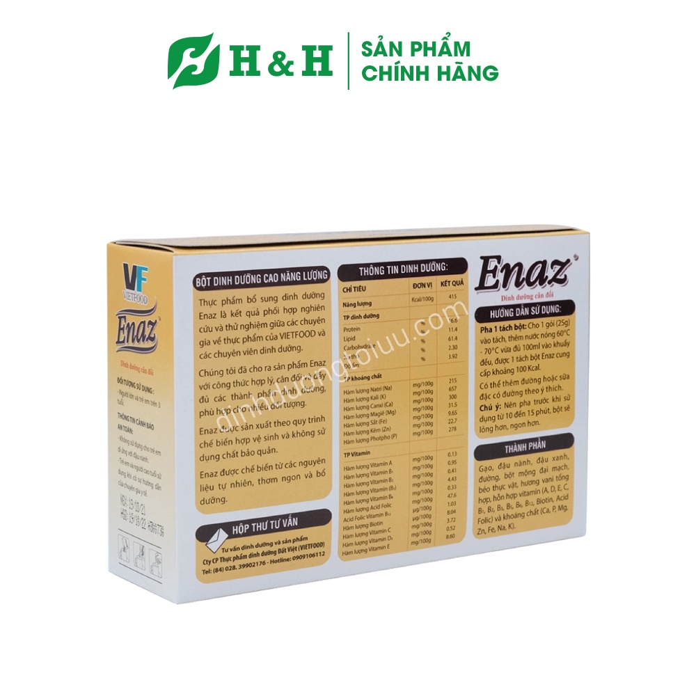 Bột dinh dưỡng ENAZ cho người tiểu đường, suy dinh dưỡng (300g/ 400g)