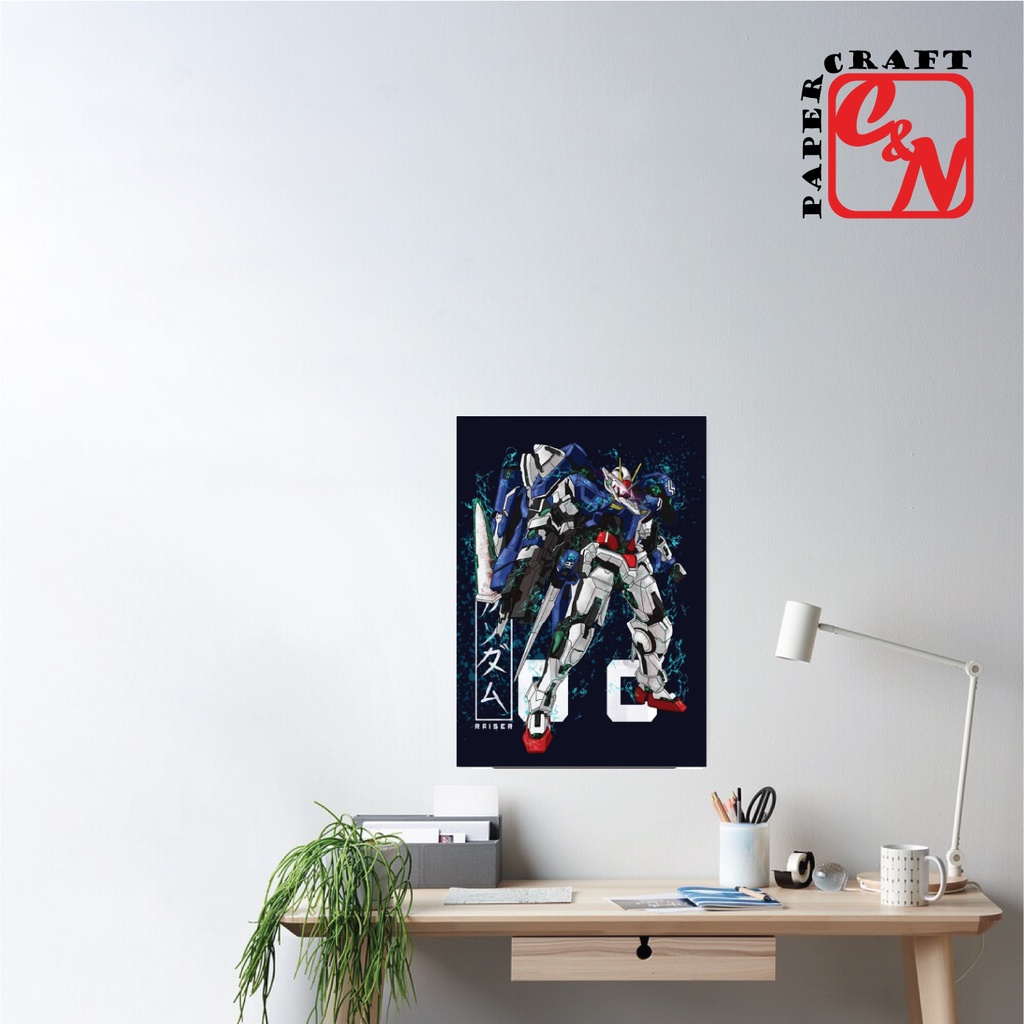 Poster nhựa siêu lớn|Poster Gundam 00 Raiser|Poster dán tường