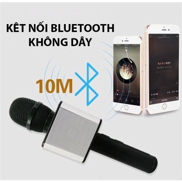 Micro Karaoke Bluetooth Floveme - SD08 Cấm Tay, bass chuẩn, pin 2600mah, Kết nối không dây, Âm thanh chân thật, loa to