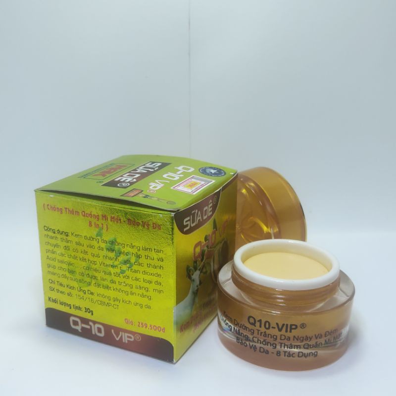 Kem dưỡng trắng da chống giữ ẩm thâm quầng mắt Q-10 sữa dê 30g | BigBuy360 - bigbuy360.vn