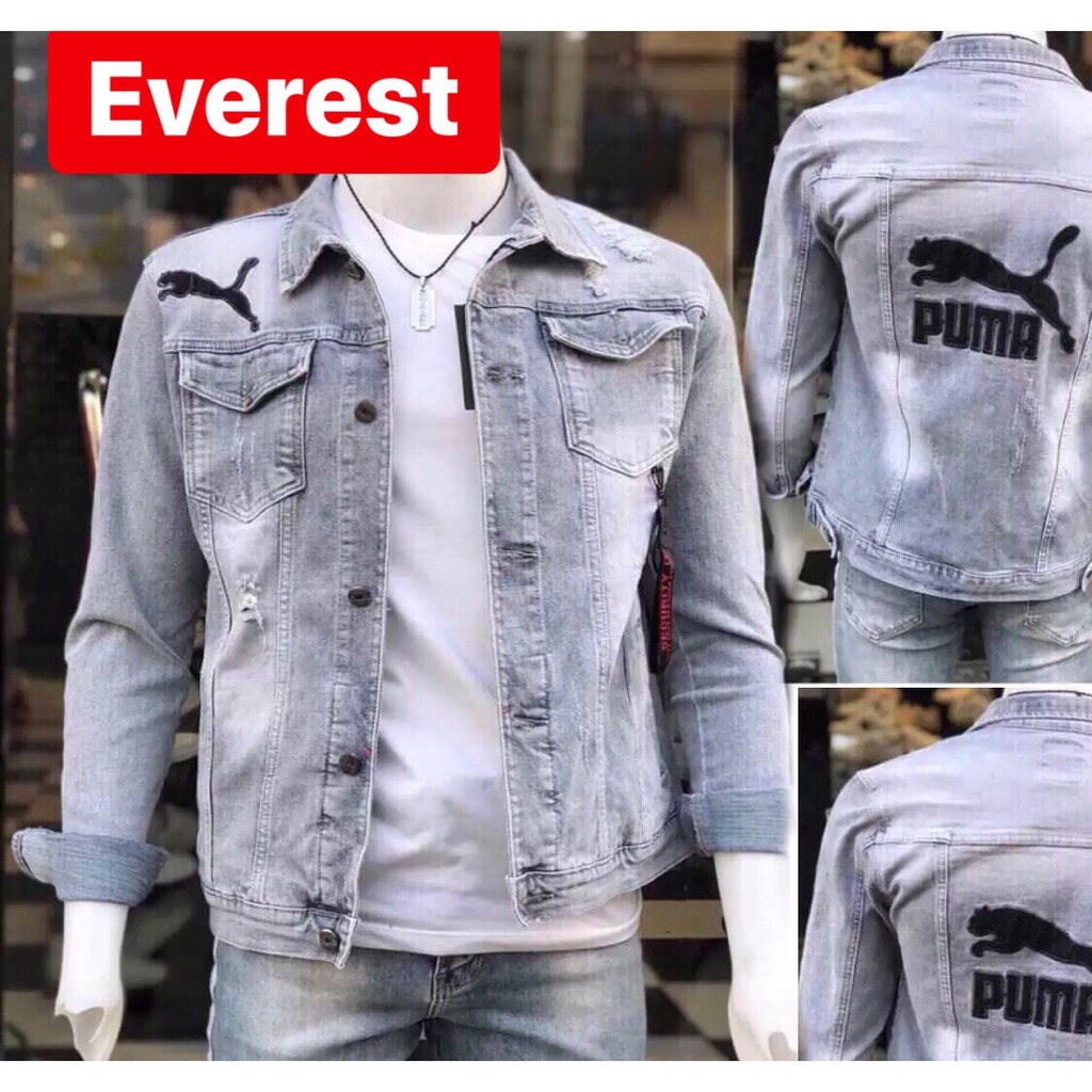 ÁO KHOÁC JEAN NAM CHẤT BÒ XANH THÊU CON BÁO THU ĐÔNG HÈ SEOUL CHẤT MEN NGẦU NEW - EVEREST FASHIONBộ hè