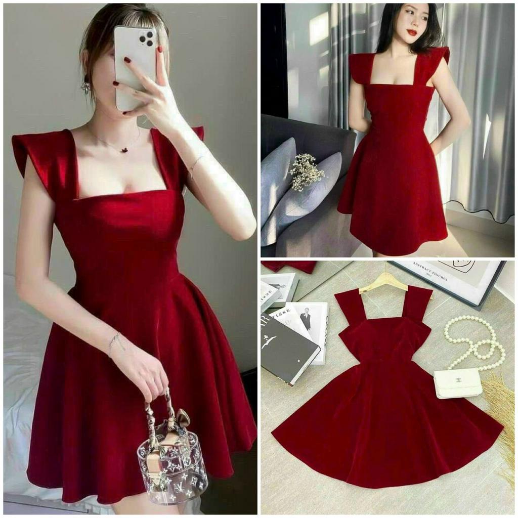 Đầm váy nữ tay cánh tiên mix dáng váy chữ A với tone màu sang chảnh dành cho các nàng đi tiệc, hẹn hò siêu xinh.